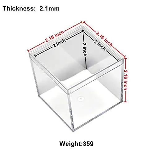 Clear Acrylic Box with Hinged Lid, Custom Sizes