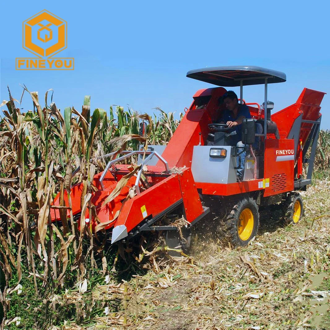 2 Rows Combine Harvester Mini Corn Harvester for Ear Corn Harvest