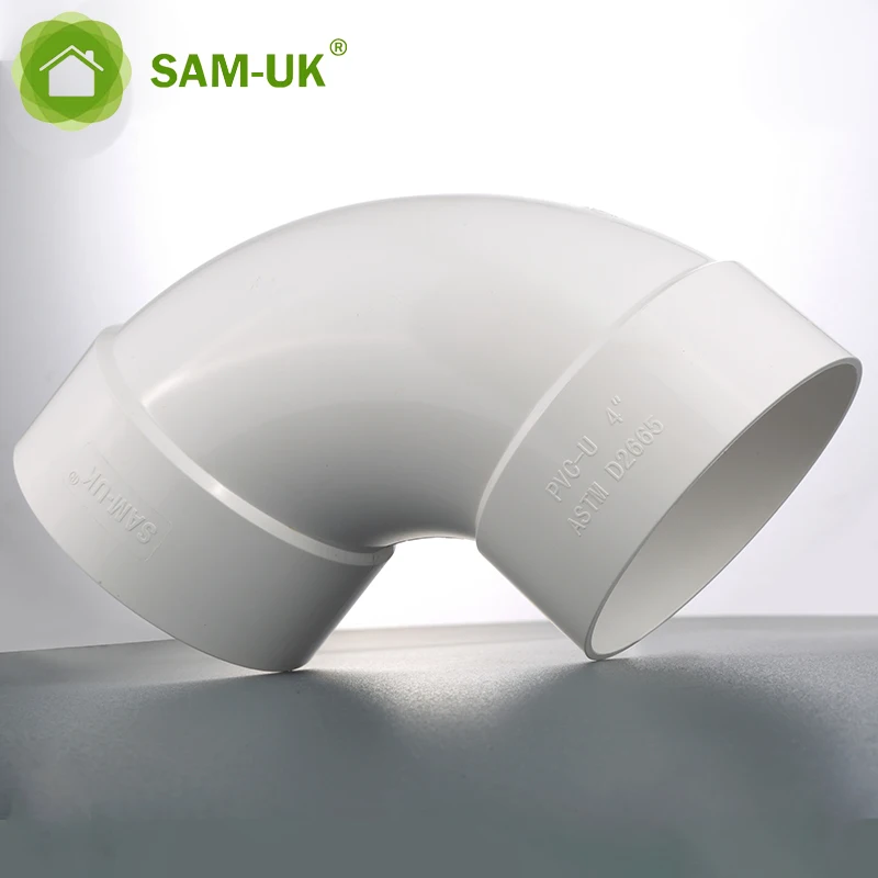 1-1/2"-6" High Quality PVC-U Pipe and Fittings Names and Parts Water Drainage Elbow