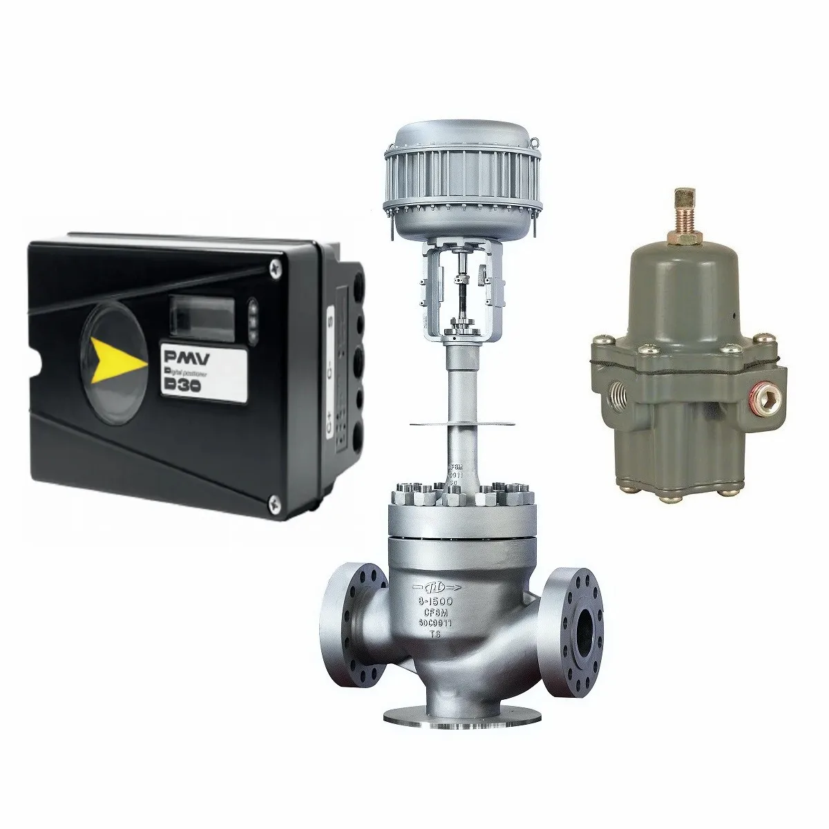Flow Control Valve With Flowserve PMV D30 Compact Digital Valve Positioner Stock Supplier As Valve Positioner