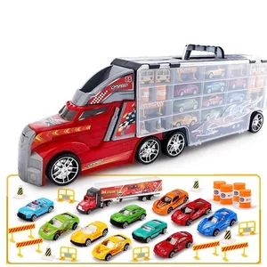 EPT Construction Die Cast Metal Alloy Small Car Diecast Carrier Friction Vehicles Toy Truck