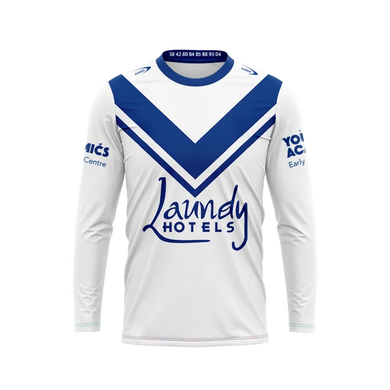 Sublimated Printing Quick Dry Australia New Zealand  Warriors Club Team Uniform Set Nrl League Long Sleeve Mens Jerseys