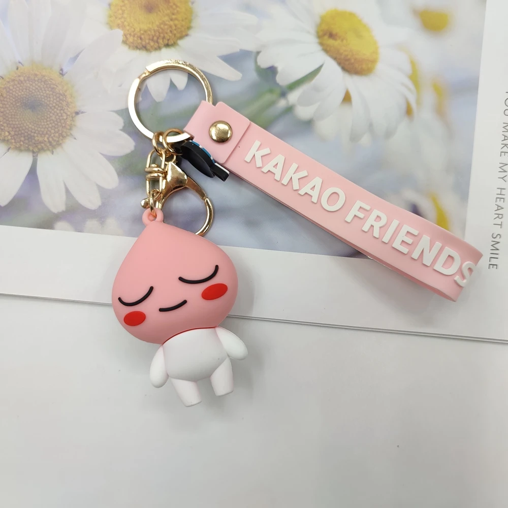 Cute Cartoon Kakao Friends Character Keychain Rubber Keychain Toys ...