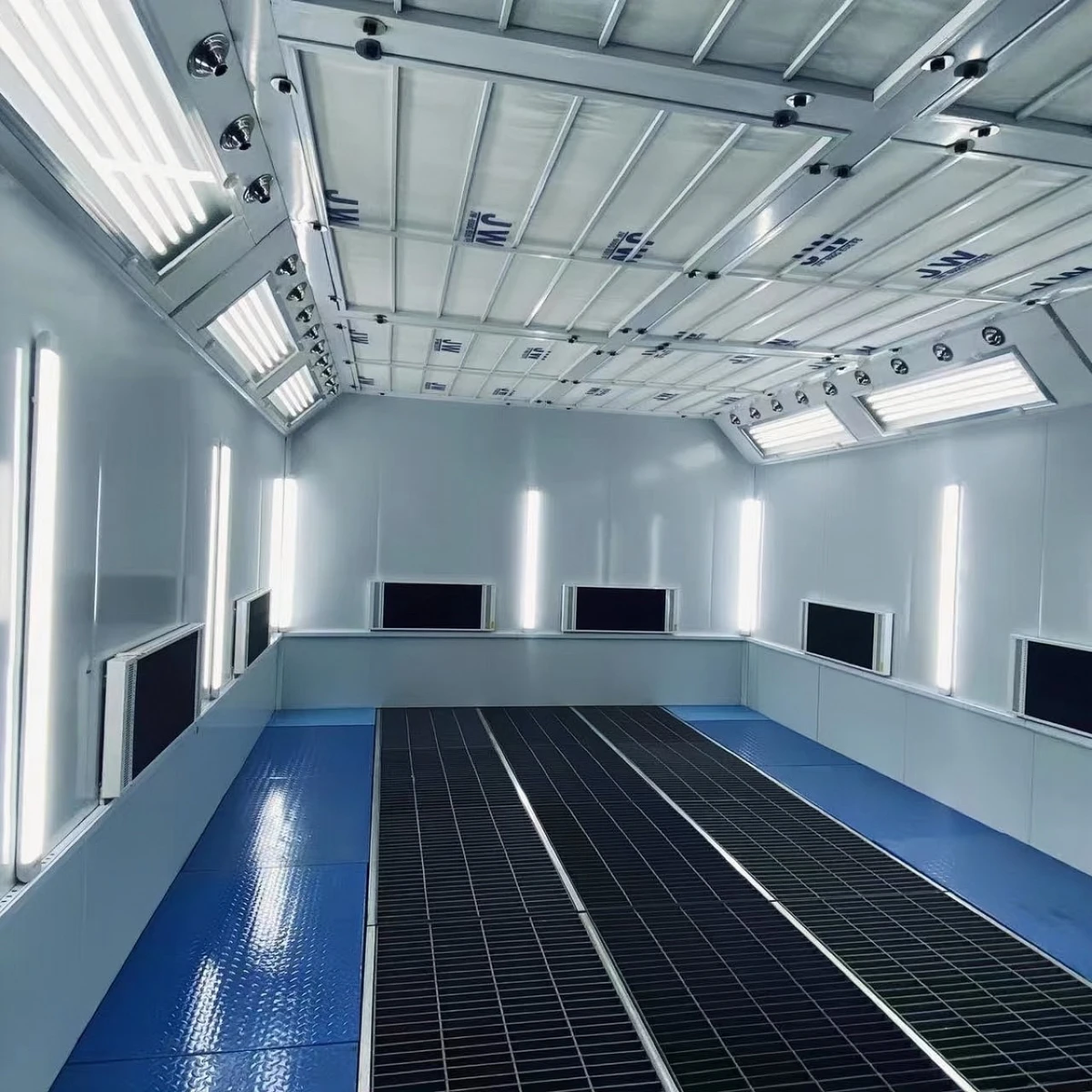 Electric/Diesel/Gas Heating 8m *4m Luxury Spray Booth Auto Car Paint Booth Big Glass Gate Luxury Car Paint Room