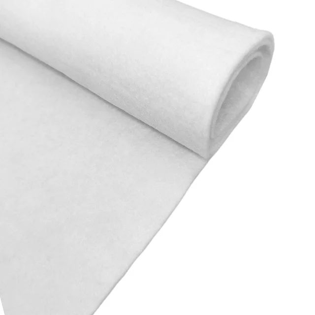 White Filter fabric non-woven cotton needle punch nonwoven fabric needle punched cotton absorbent cotton pad water absorbing pad