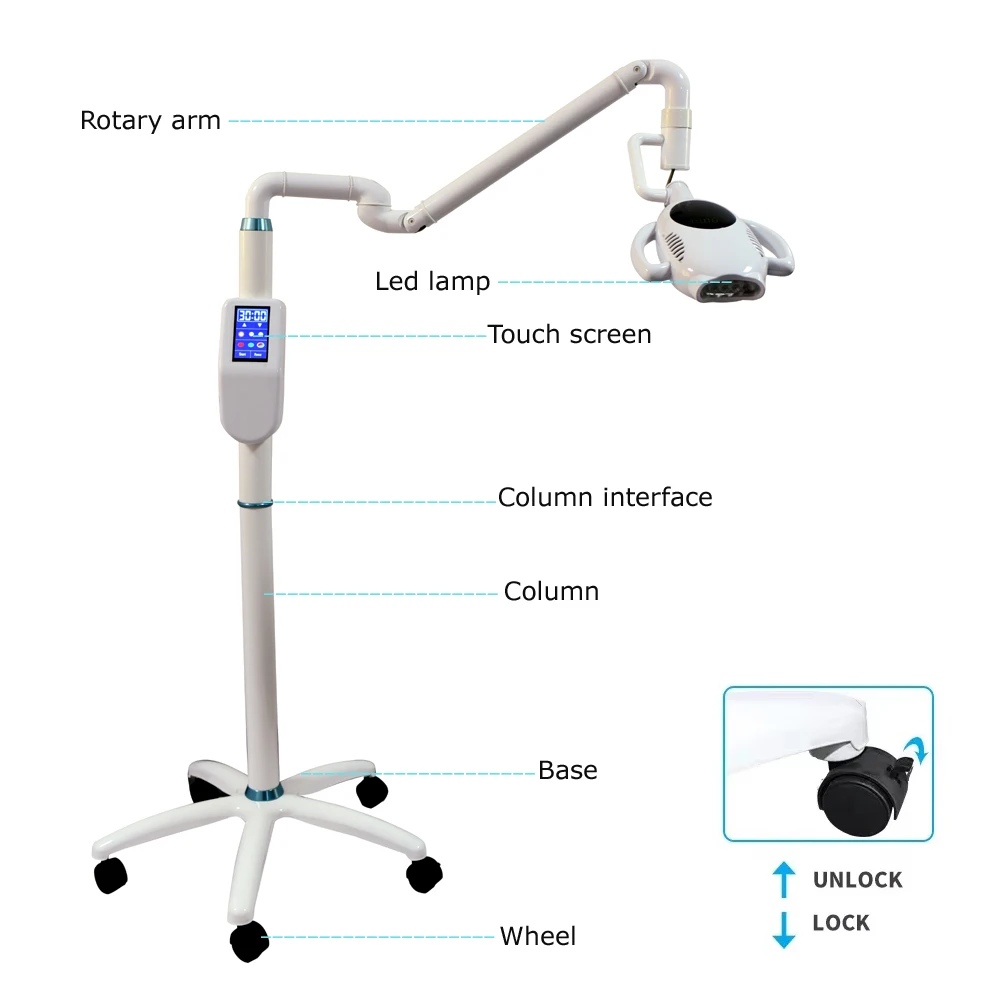 ハイパワー歯ホワイトニングランプ60W再利用可能クリニック商用利用