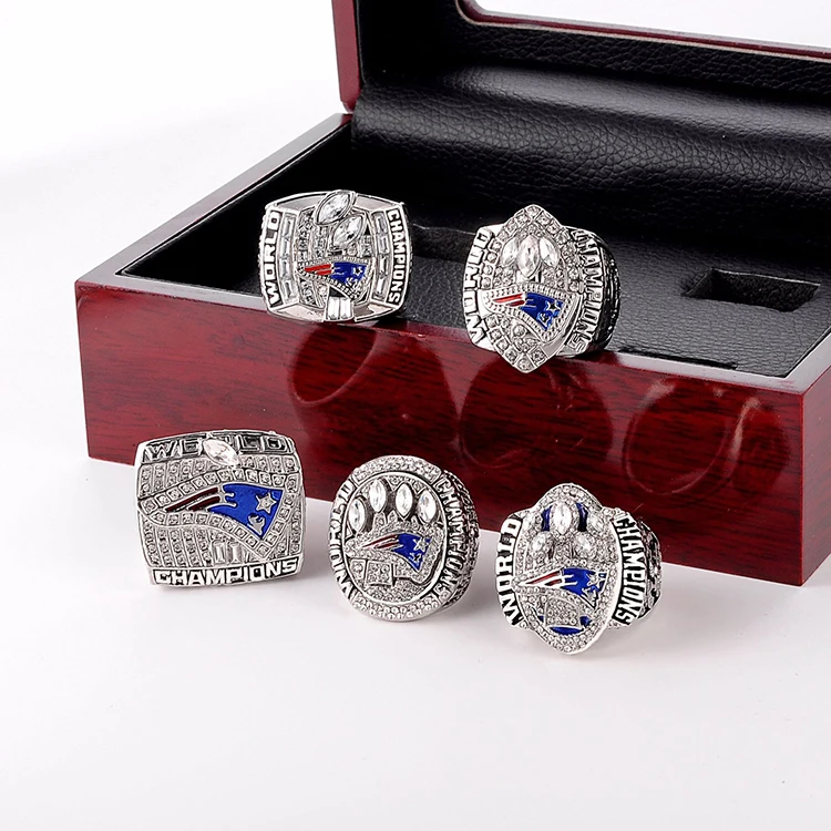 6 pcs rings + box Oakland Raiders NFL Super Bowl rings 8-13 size