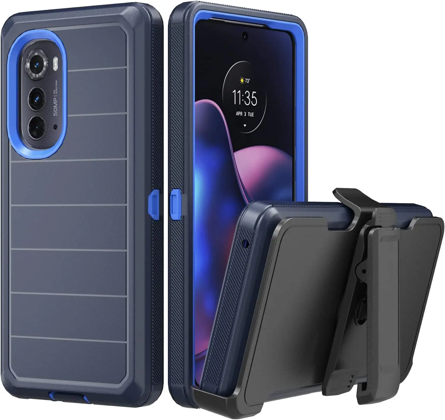 Rugged Shockproof Cell Phone Case For Moto G 5G 2024 Mobile TPU PC 3 IN 1 Clip Back Cover Cases For Motorola