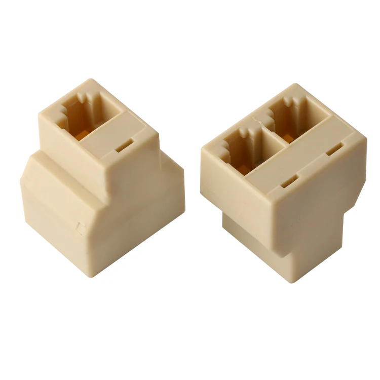 RJ11 Network Connector 1to2 2 Way Splitter Adapter 6P4C LAN Telephone Rj11 Socket