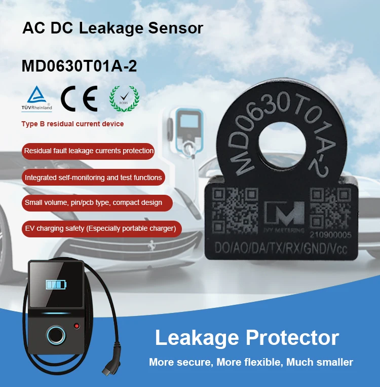 Ev Rcd Type B 6ma 30ma Ac Dc Leakage Protection Residual Current Sensor