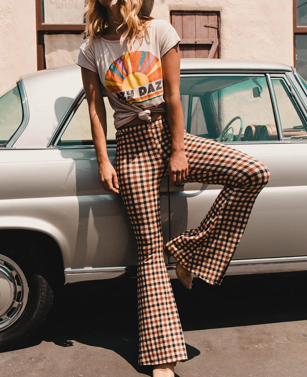 Tight Patterned Flare Pants