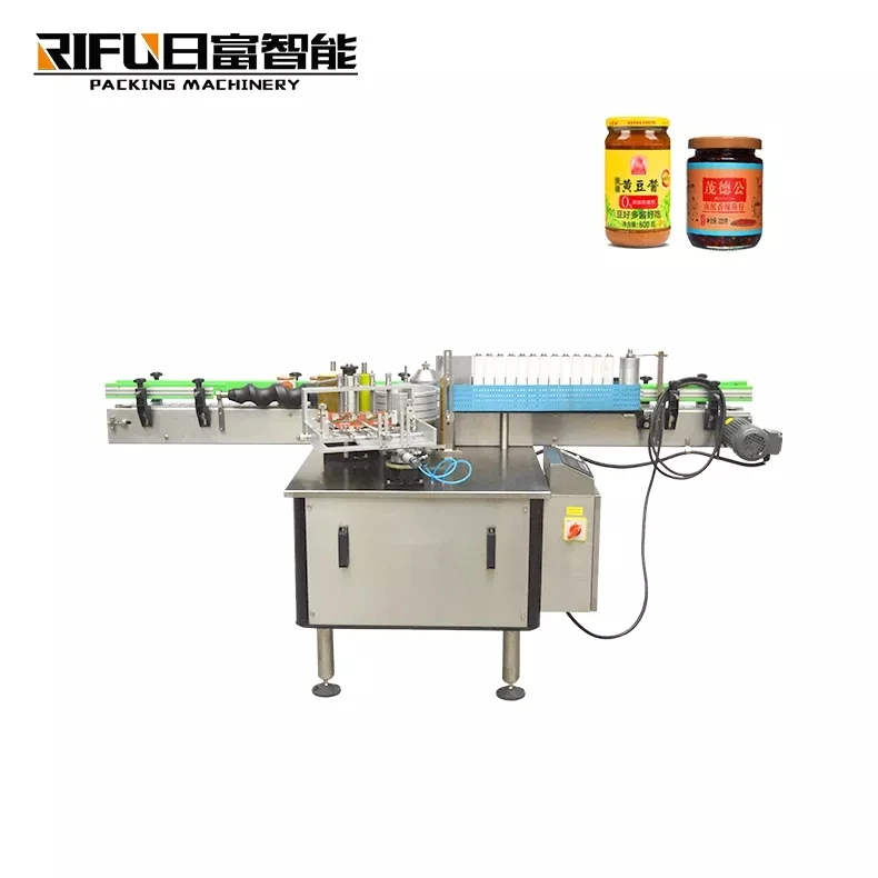 Multifunctional Square Bottle Label Applicator Double Sided Flat Bottle Label Machine