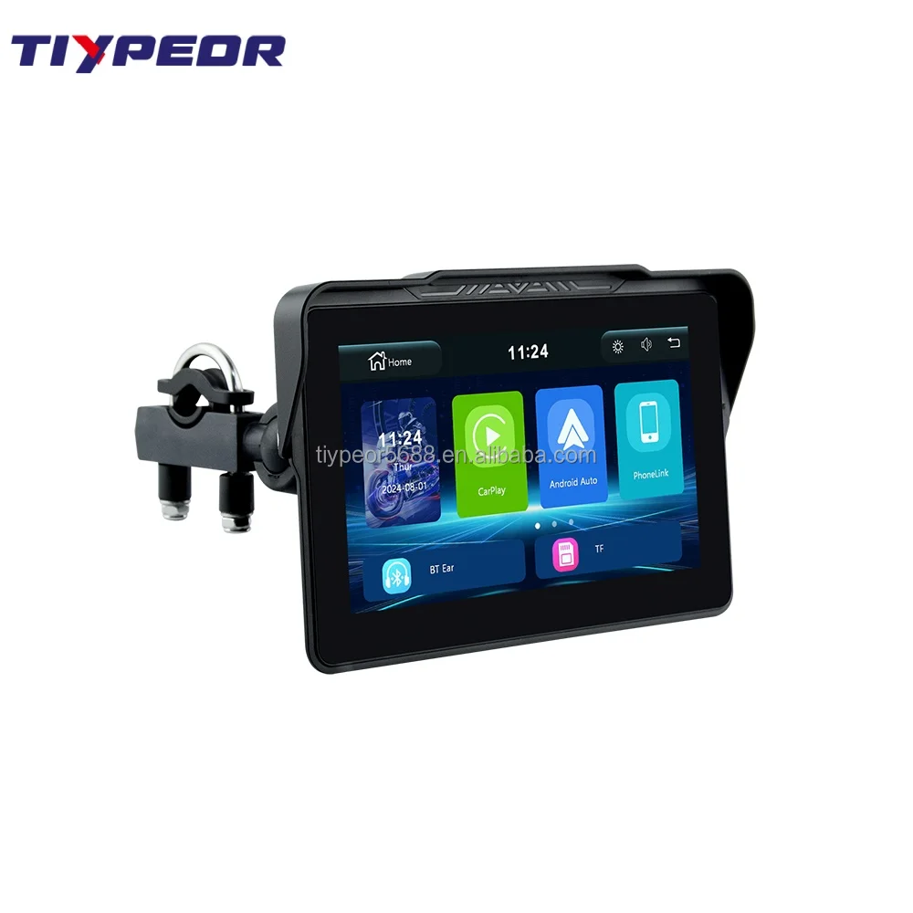 product tiypeor 7 inch motorcycle carplay camera gps navigator waterproof touch screen car audio tpms motorcycle carplay dvr recorder-4