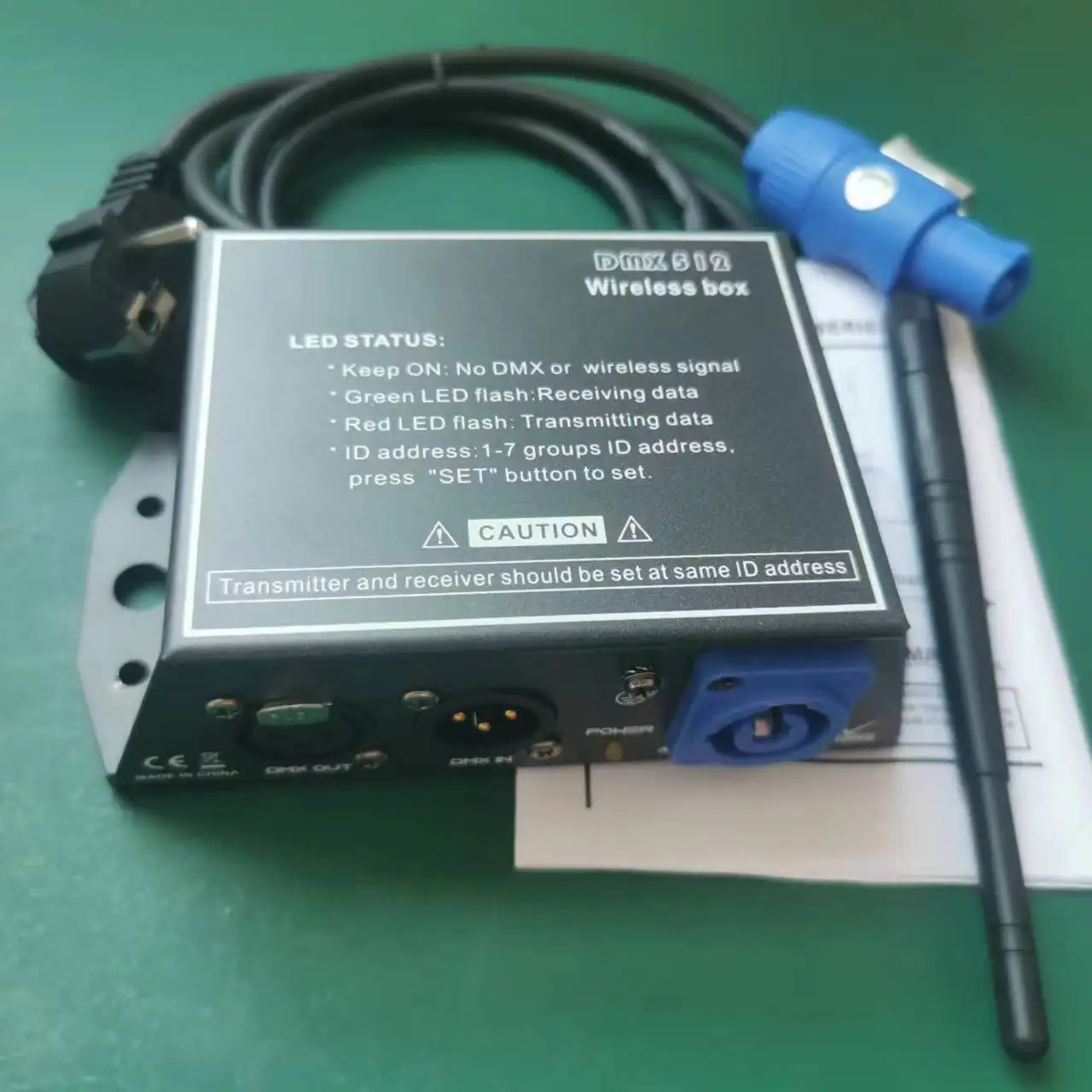 新しいPowerconワイヤレスDMX512トランスミッターレシーバー300m