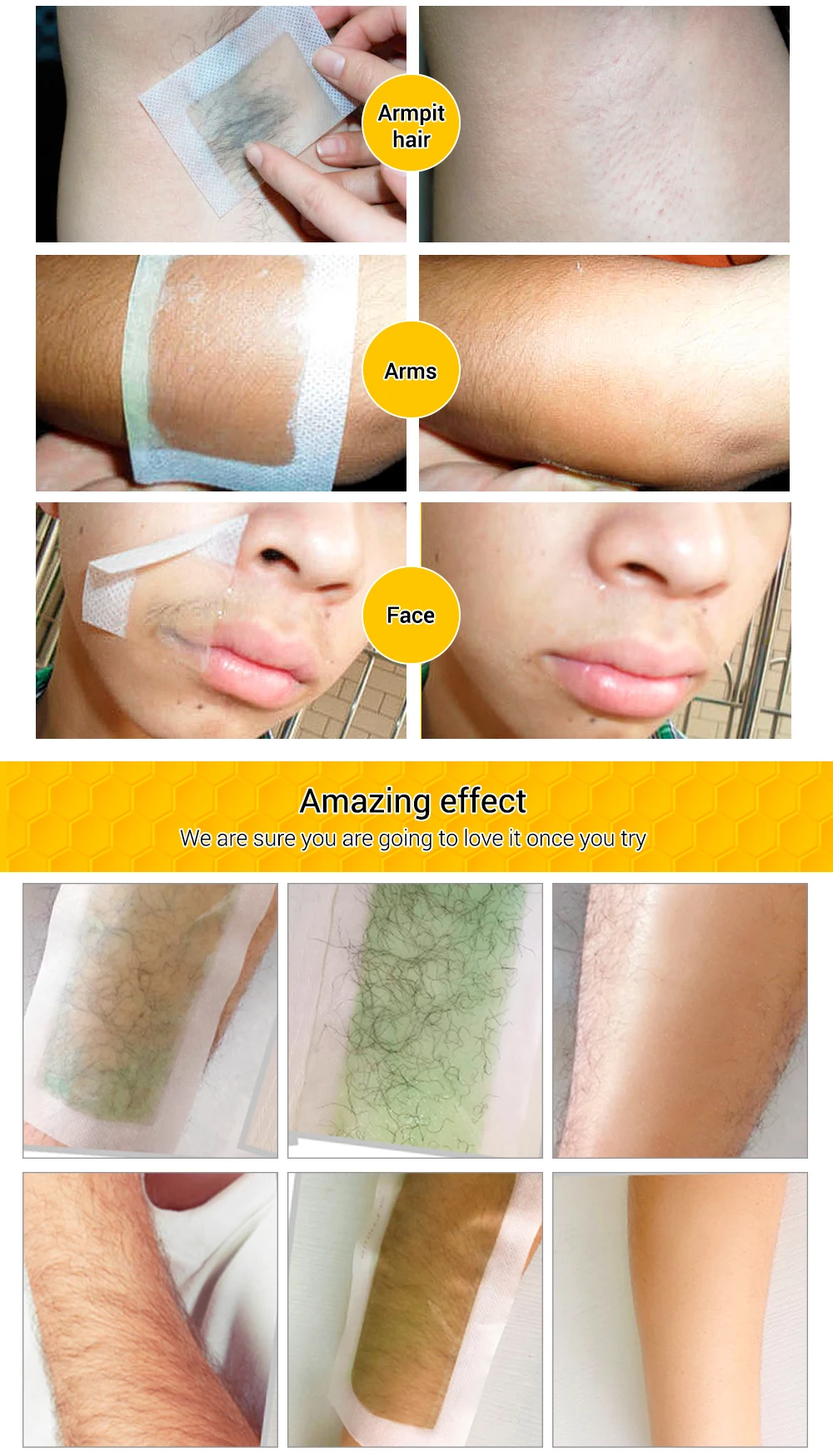 LANBENA Gentle Skin Care Body Hair Removal Wax Strips Paper Free Shipping