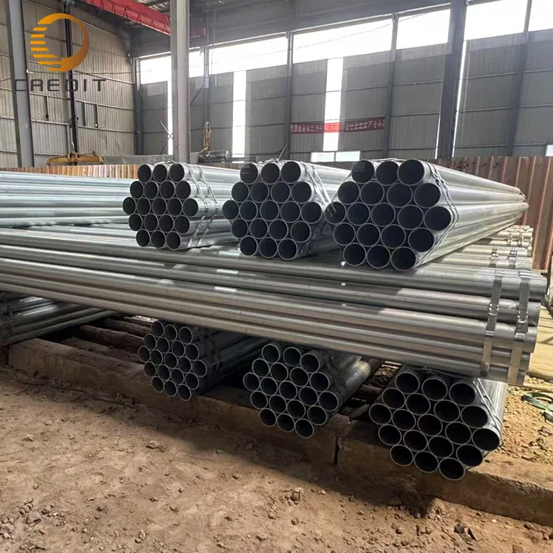 Schedule 40 Inch Galvanized Round GI Steel Pipe Hot-Dipped Zinc Coated  Welded ERW Technique API and ASTM Certified