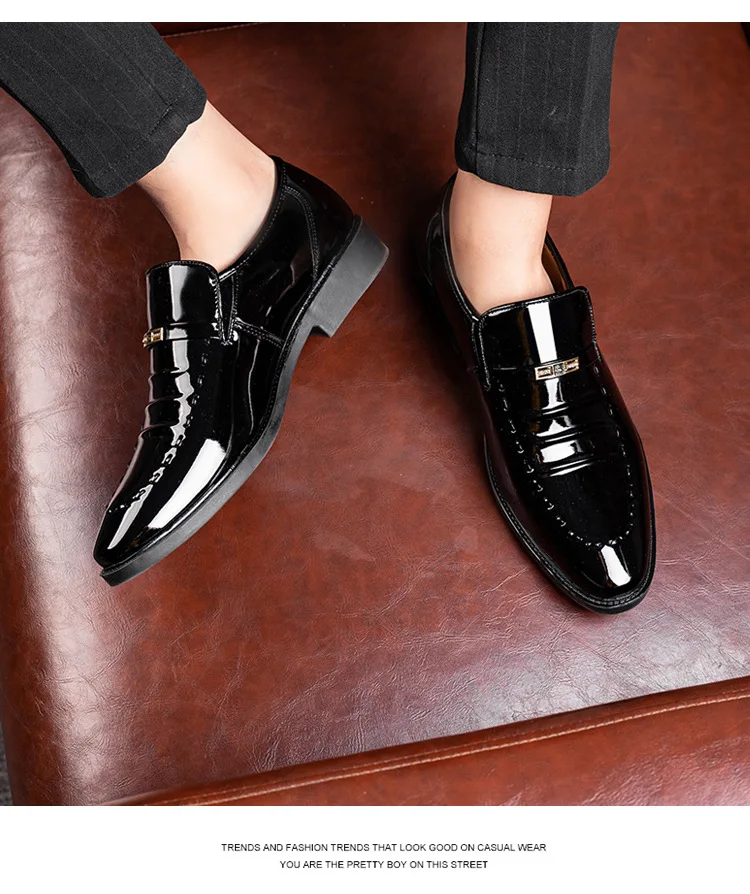 New Fashion Leather Upper Oversized Men's Oxford Business Dress Shoes  Wedding Party Dress Loafers Shoes for Man