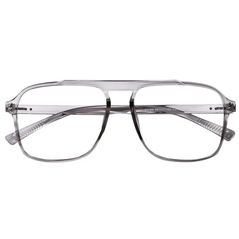 New TR Big Frame Vintage Square Full-Rim Lightweight Geometric Pattern Plastic Lenses Unisex Glasses 85199 Optical Wholesale