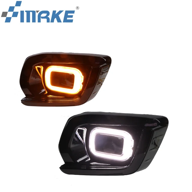 Smrke LED DRL for Ford Ranger Wildtrak 2019 2020 Daytime Running Light Fog Lamp with Turn Signal