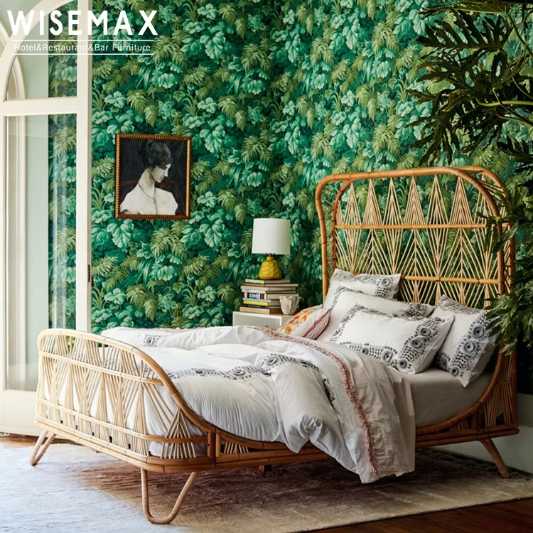 WISEMAX家具モダンアジアンスタイルホテルホームステイ寝室家具キング