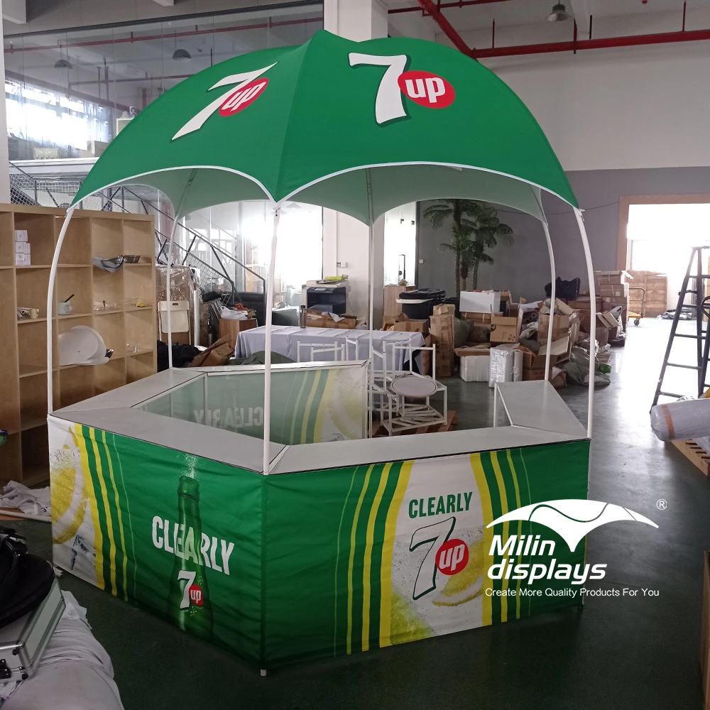 Branded Food Drinks Bar Advertising Dome Kiosk Booth Tent Promotional Gazebo Tent With Counter