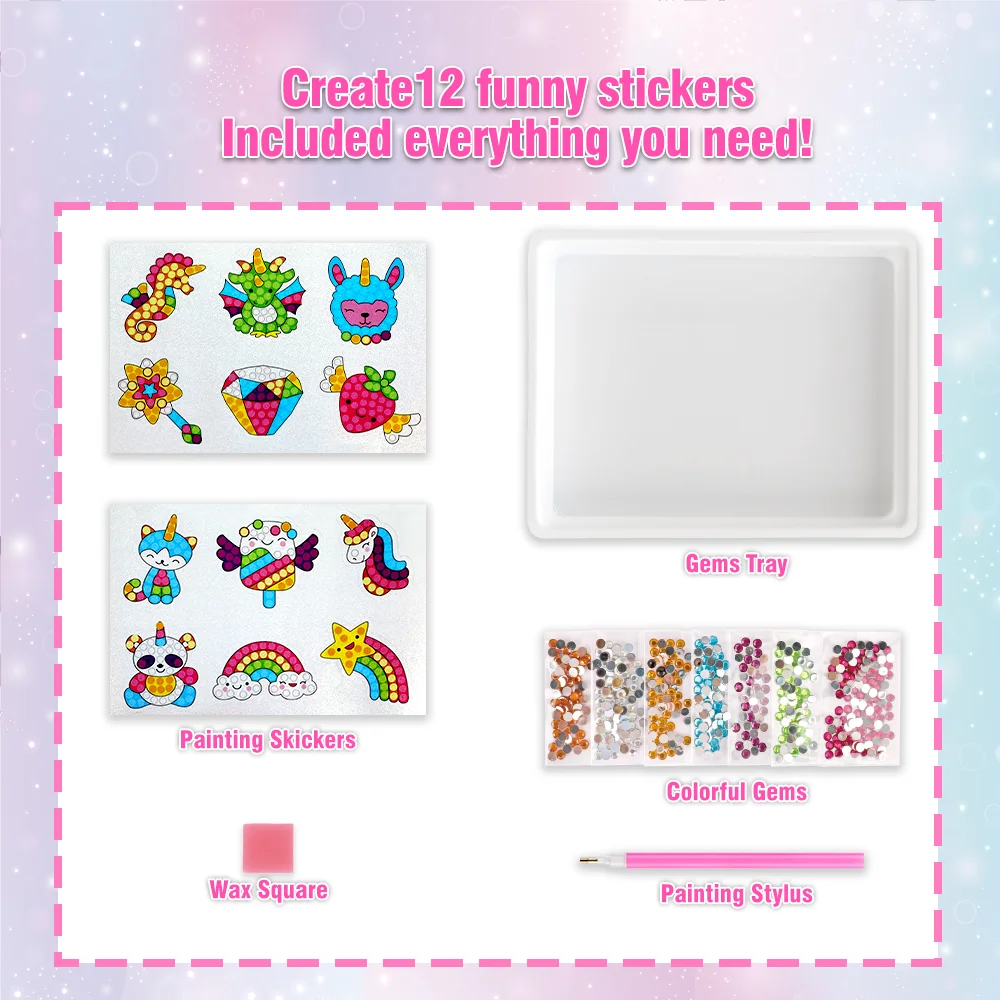 Детская развивающая игрушка улучшающая способность ручной работы большие драгоценные камни Сделайте свою собственную игрушку для алмазной живописи девочки
