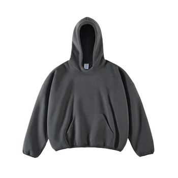 400gsm Heavyweight High Collar Oversized Hoodie Unisex Custom Logo Men Streetwear Custom Screen Printed Dropped Shoulder Hoodie