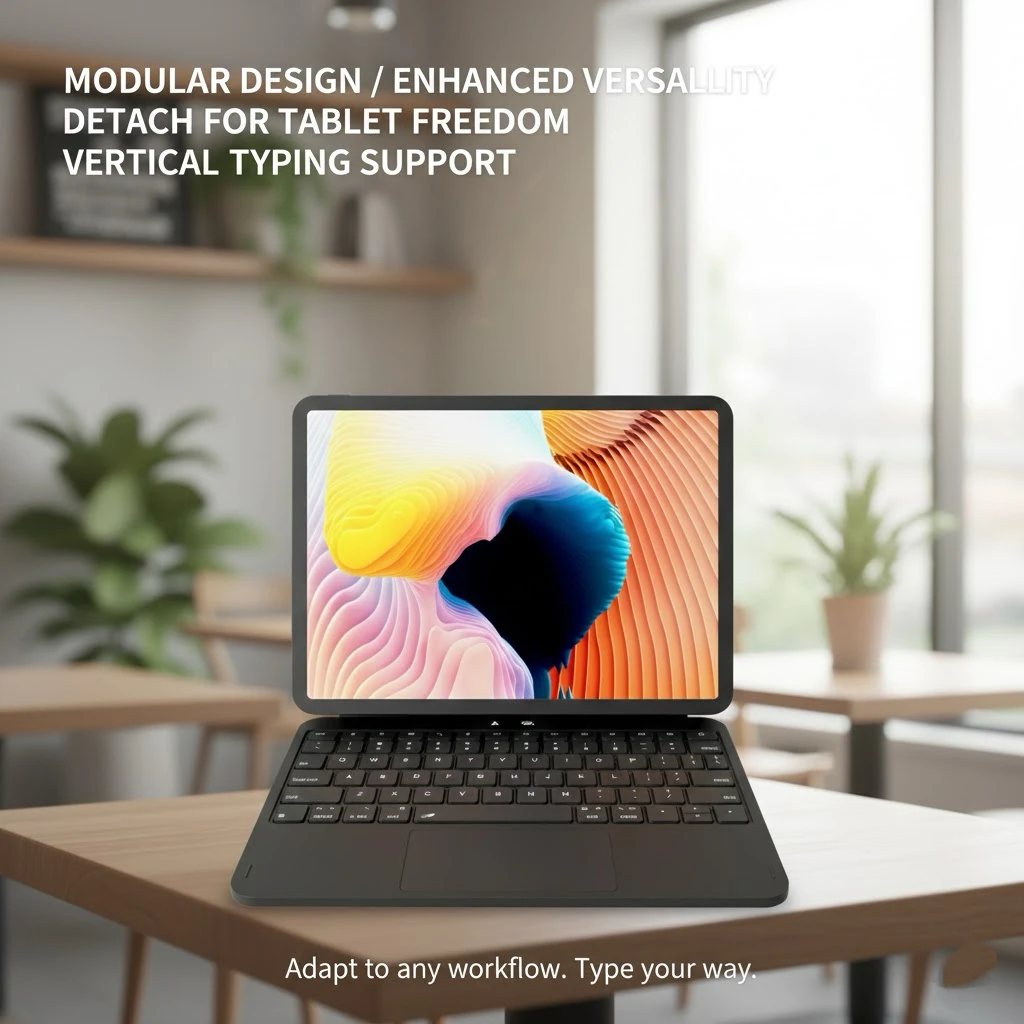 product laudtec type c detachable dual mode multi functional for ipad magic keyboard compatible with both portrait and landscape modes-2