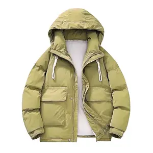 Men's Fashion Leisure Hooded Puffer Jacket Winter Windproof Warm Parka Outdoor Down Jacket