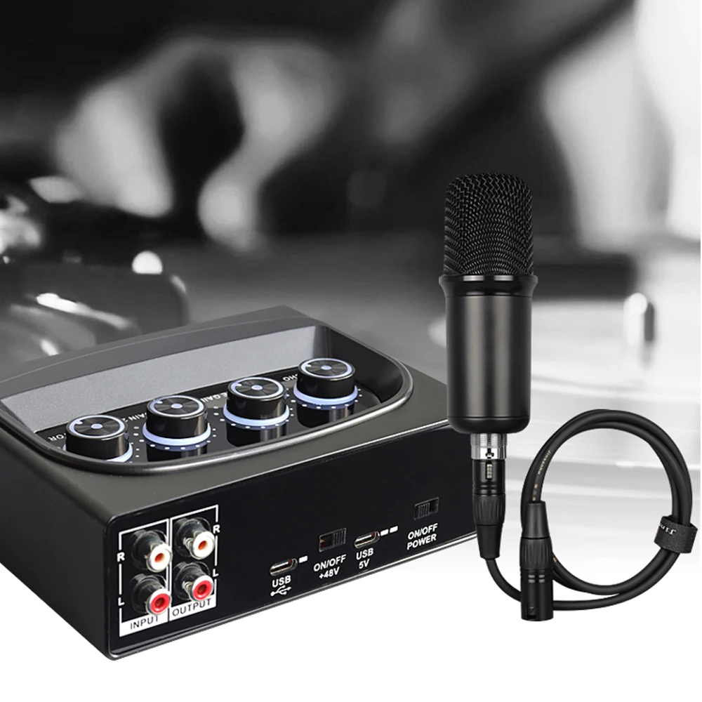 Студия звукозаписи инструмент использовать звуковая карта миксер аудио интерфейс с микрофоном в комплекте