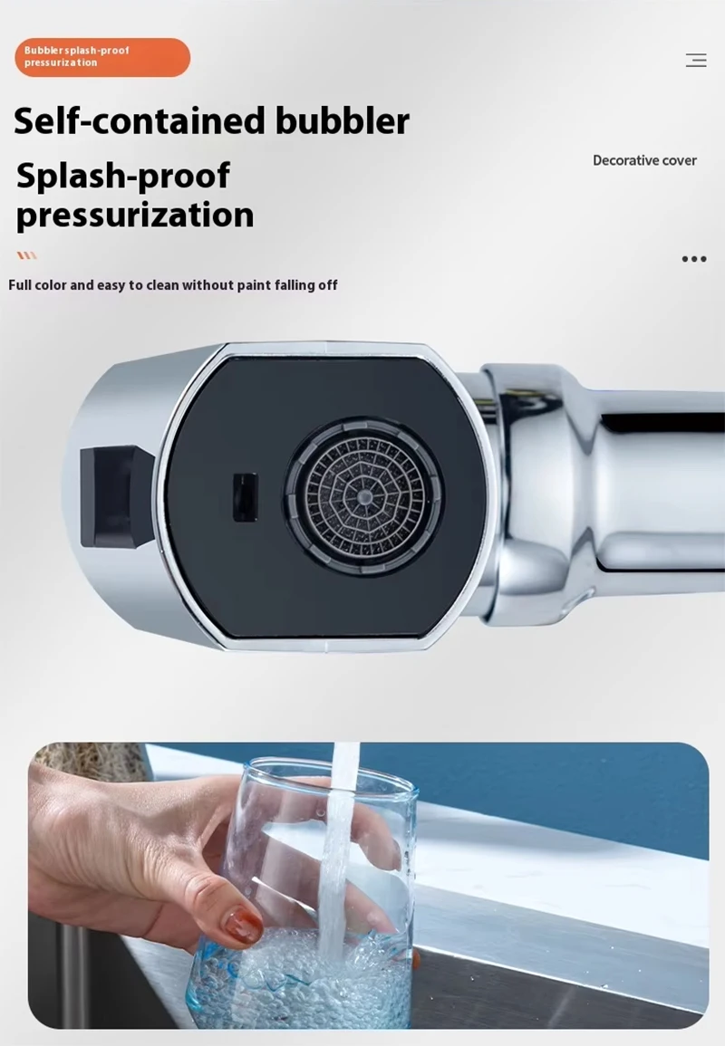 Multifunctional 360 Degree Rotating Faucet Extender Waterfall Stream Sprayer Rotatable Shower Head for Kitchen Bathroom