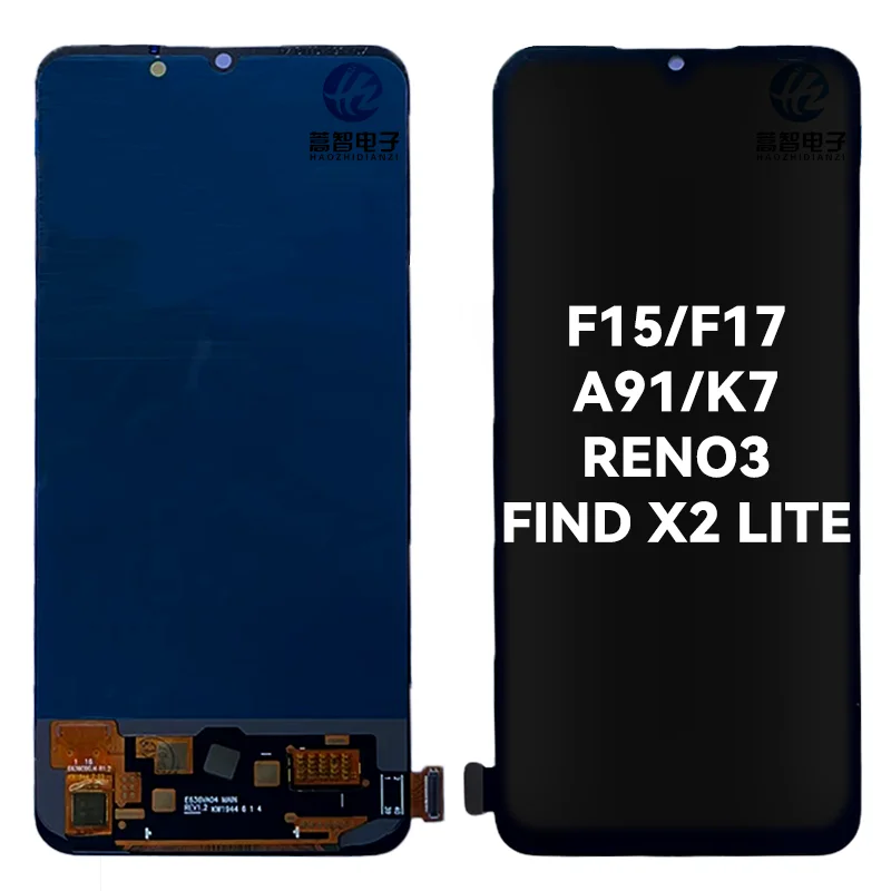 For oppo OLED Phone Lcd Display K7 Reno3 A91 Find X2Lite for oppo F15 F17 Oled Display Front Glass Phone Oled Screen