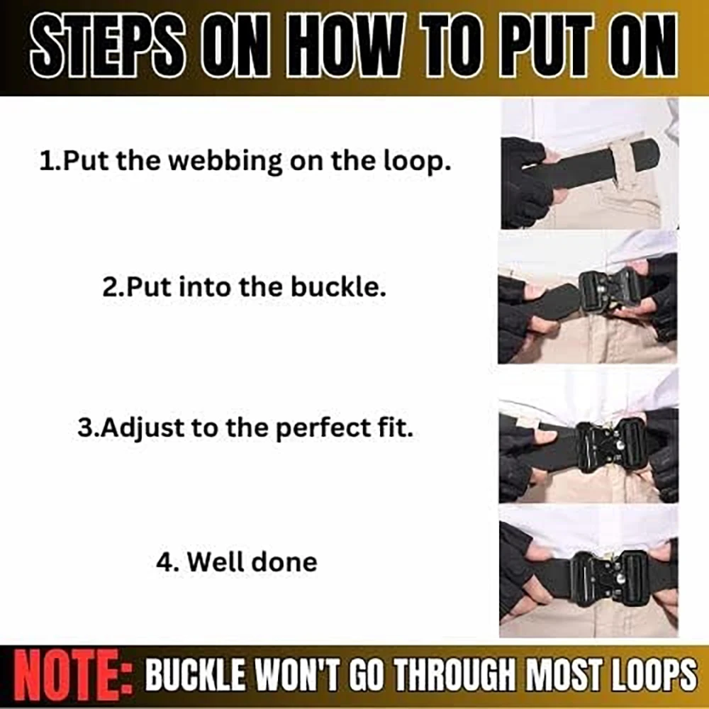 Adjustable Training Tactical Belts Work Hiking Riggers Web Nylon Waistband Belt with Quick Release Metal Buckle