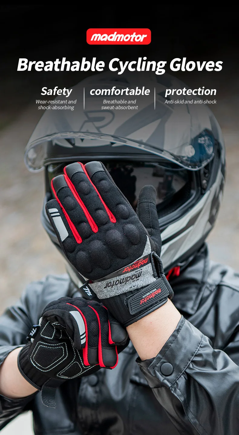 Custom Logo - Motorcycle Gloves - Full Finger Waterproof