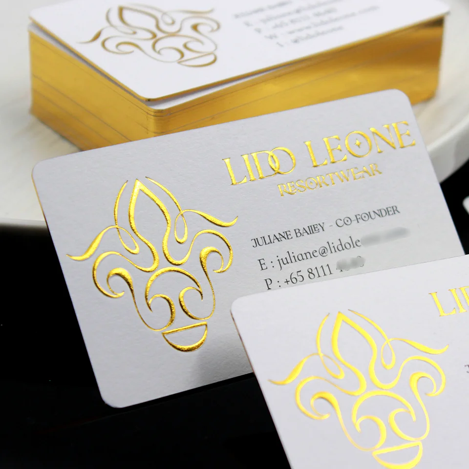 Factory Custom LOGO Design Business Card With Gilt Edge Die Cut Art Paper Printing 3D Embossed Cardboard Visiting Card