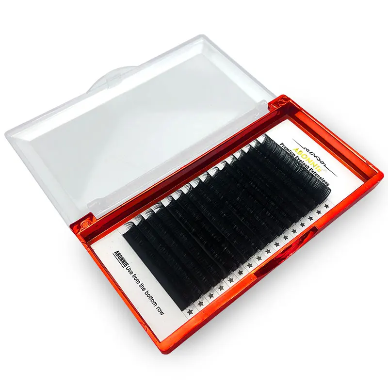 
 .03 0.05 0.07 las extension supplies matte black individual faux mink eyelash extension russian mink lash extension lash trays  