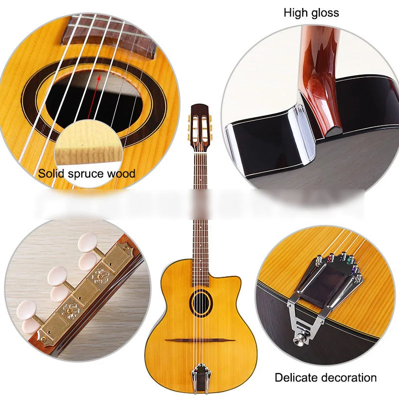 Gypsy Style 41-inch 6-string Acoustic Guitar with Spruce Top