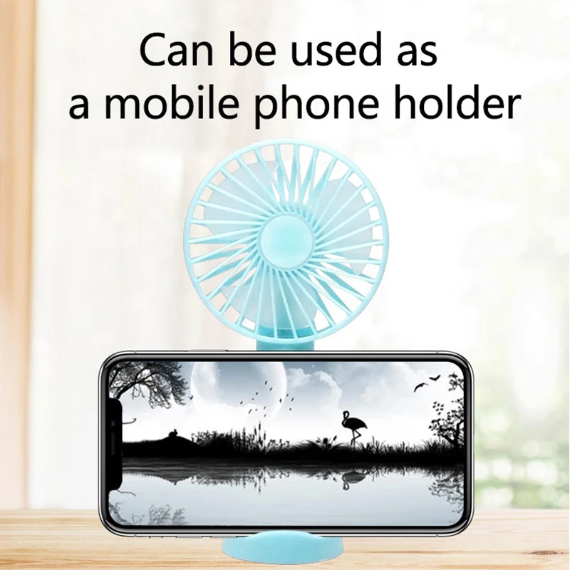 Factory Price Summer Personal Small Handheld USB Mini Fan Desktop Air Cooling Outdoor Travel Phone Stand Rechargeable Fan