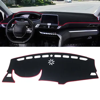 Autodashboardafdekking Voor Peugeot 3008 5008 GT Hybrid 2016 2017 2018 2019 2020 2021 2022 2023 Auto Dashboard Zonnescherm Cover Antislipmat (Color : B black, Maat : Left hand drive