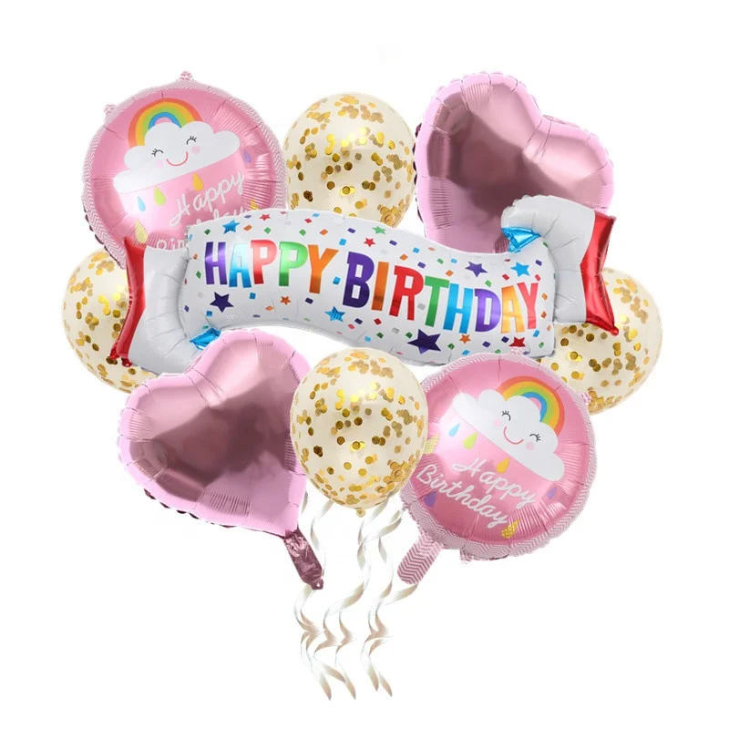 Décorations D'Anniversaire Rainbow Friends Ballons Toile De Fond Bannière Joyeux Anniversaire