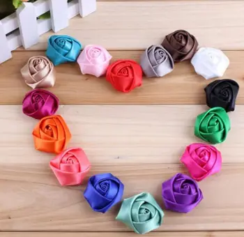 Decorative Handmade Satin Ribbon Rose Flowers for Wedding Bridal Bouquet