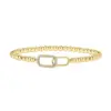 4mm copper bead diamond-encrusted paperclip (gold)