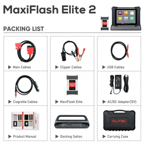 Autel Maxisys Elite II Auto Diagnostic Tool With MaxiFlash J2534 Same Hardware As MS909 Upgraded Version of Maxisys Elite