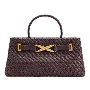 Women's Designer Brand PU Woven Leather Hobo Tote Bag Crossbody Fashionable Shoulder Handbag Hand Bag for Women 2026