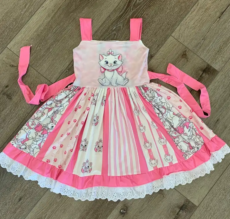 Marie Aristocats Tie Back Twirl Dress 
