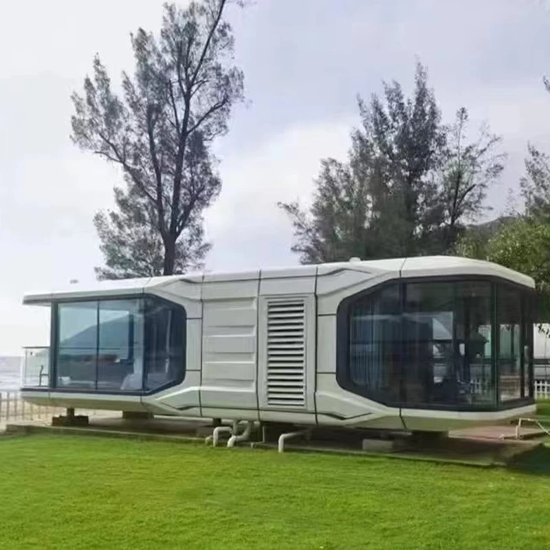 Luxury House For Camping Capsule HouseCan be inhabited throughout the season Tiny Container House Mobile Home Space Capsule Home