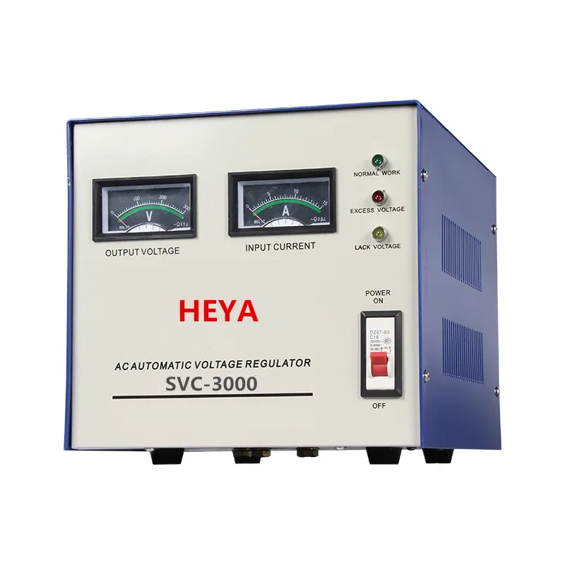 SVC-3kVA Single-Phase Electric Voltage Stabilizer with Servo Motor AC Current for Air Conditioner Usage Voltage Protection