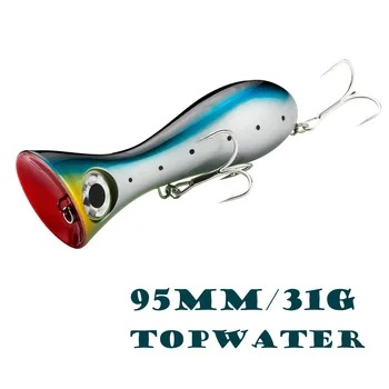 Cheery High Quality 9.5CM 31g Saltwater Floating Topwater Big Game Fishing Pop Lure Bait Artificial Lure Wobblers 3D Design Big – Popper – view 3