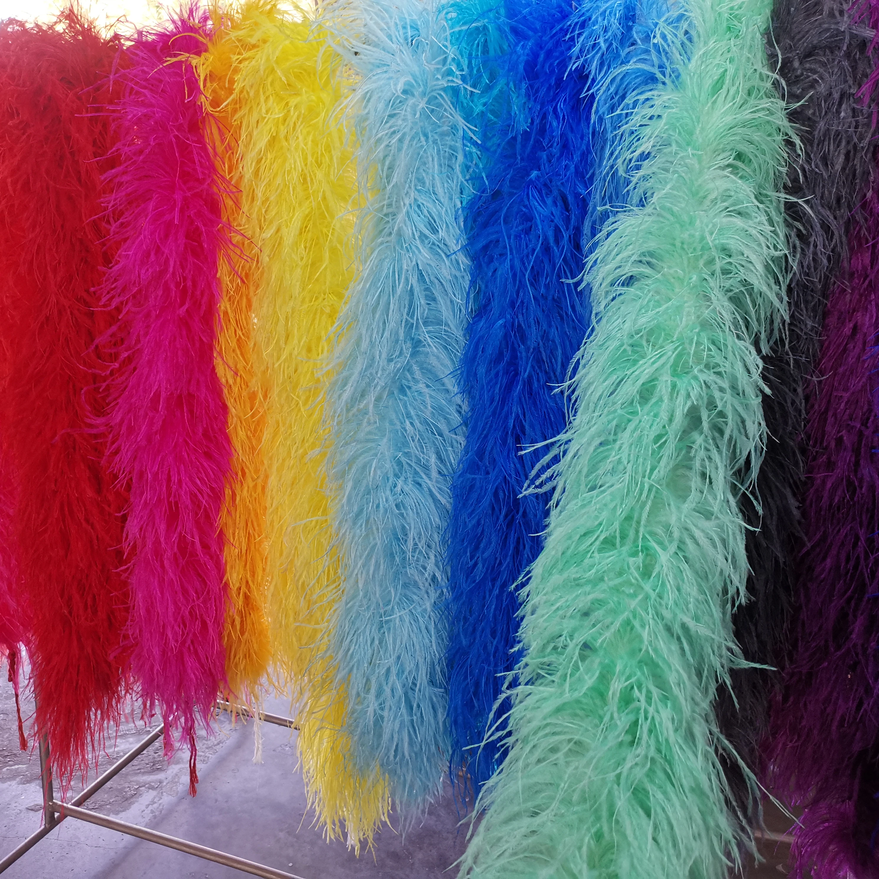 Wholesale 1-20ply Dyed Various Ostrich Feathers Boa ostrich