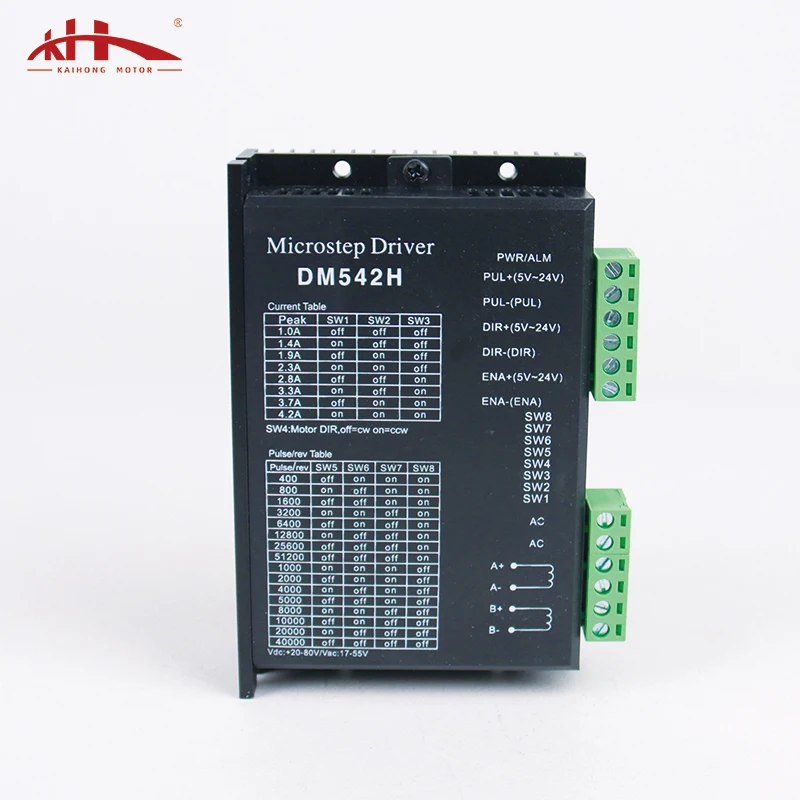 Kaihong 2-фазный цифровой VDC 20-80 VAC 17V-55V DM542 DM542H шаговый двигатель для Nema